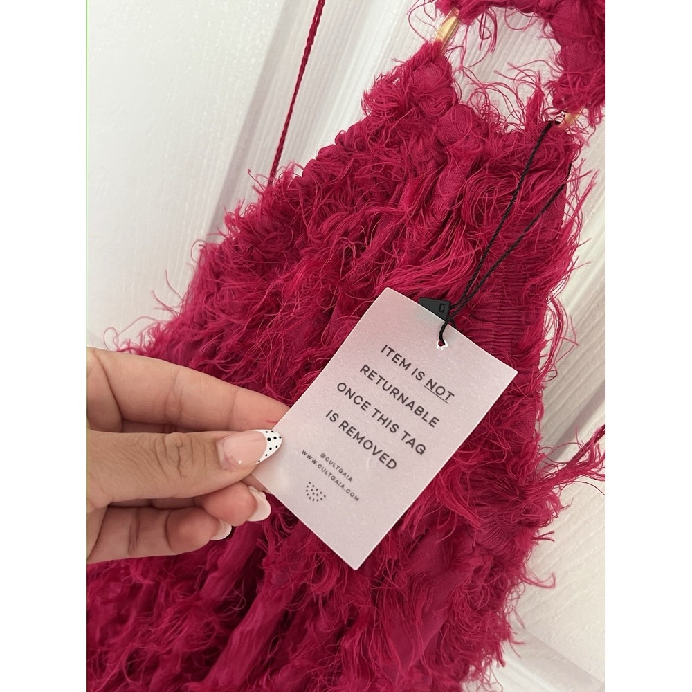 Cult Gaia Theia Dress XS Peony Pink Cutout Maxi Dress Resort Vacation Wedding - Picture 9 of 11